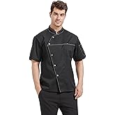 Nanxson Chef Coat Short Sleeve Men's Chef Jacket with Breathable Mesh for Restaurant Kitchen CFM0029