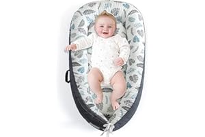 BELIVIUM Baby Lounger for Newborn, Infant Lounger for Playtime, Detachable 0-18 Months Infant Nest, Portable Baby Floor Seats & Loungers, Tummy Time Pillow Travel Essentials Must Haves Newborn Gifts