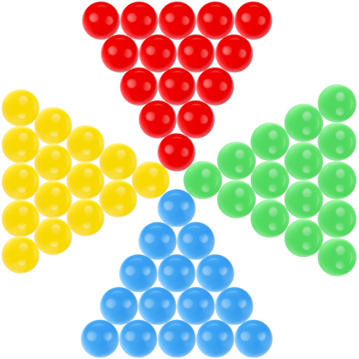 150 Pieces 14.4 mm Game Replacement Marbles Plastic Colored Game Balls Compatible with Hungry Hungry Hippos Greedy Frog