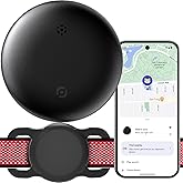 Bluetooth Tracker for Android, Android Airtag Compatible with Google Find My Device App, Replaceable Battery Item Finder, Tracker Tag for Keys, Suitcase, Backpack, Wallet, Luggage (for Pets)