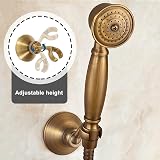 EMSea Brass Shower Head Holder Wall Mount One Hole Adjustable 9.5x6.5cm view 3