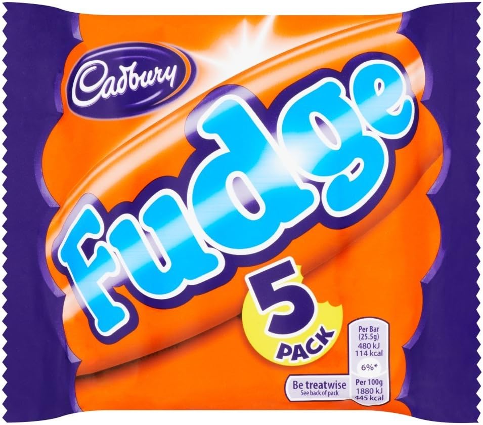Cadbury Fudge Chocolate Bar Multipack, 5 x 25.5g Amazon.co.uk Grocery