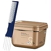 BlondeMe Lightener Powder 9+ Premium Bleach 450 grams and M Hair Designs Tint Brush Comb (Bundle), Off White