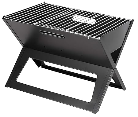 Maharaj Mall Portable Notebook Style X-Shaped Outddor BBQ Barbecue Charcoal Grill Mini Grill