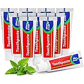 100 pcs Travel Size Toothpaste Bulk, 0.88oz/25 Grams Small Toothpaste Travel Size Bulk 4x1.4 inches Mint Mini Disposable Toothpastes for Hotel,Guests,Homeless,Charity