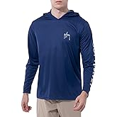 Guy Harvey Men's Long Sleeve Performance Sun Protection Hoodie UPF 50+