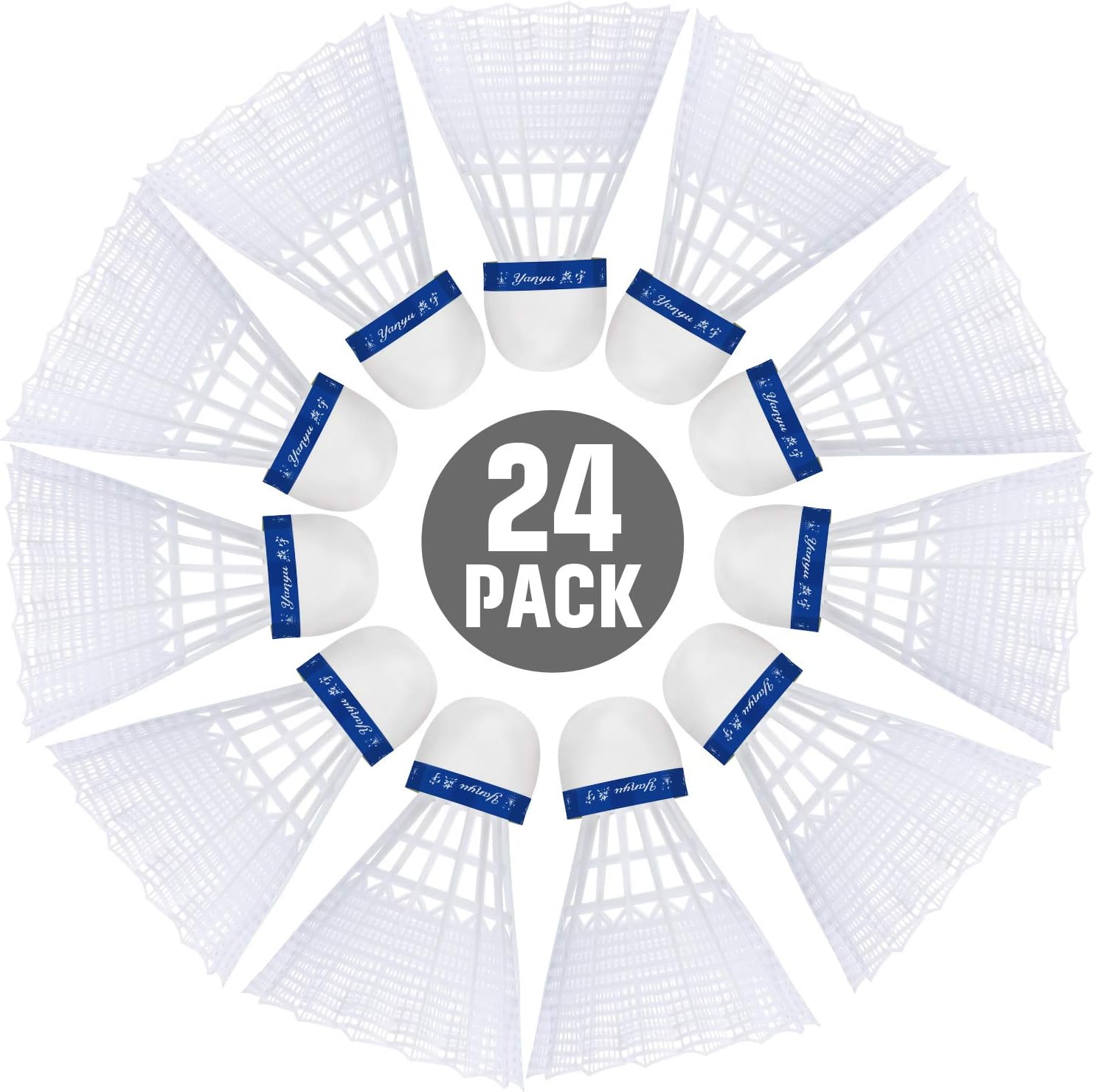 Nylon Badminton Shuttlecocks High Speed Badminton Birdies Sports Training Badminton Balls for Indoor and Outdoor Sports, White (48 Pieces) : Sports & Outdoors