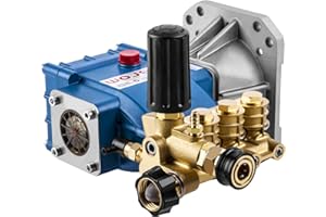 WOJET Triplex Plunger Pressure Washer Pump, 4400PSI 4.0GPM, 1" Shaft, Self-Priming, Horizontal Replacement Pump Kit for Honda GX270 GX340, Dewalt 4000/4200PSI, Simpson PS60869, Generac 9-13HP Engines