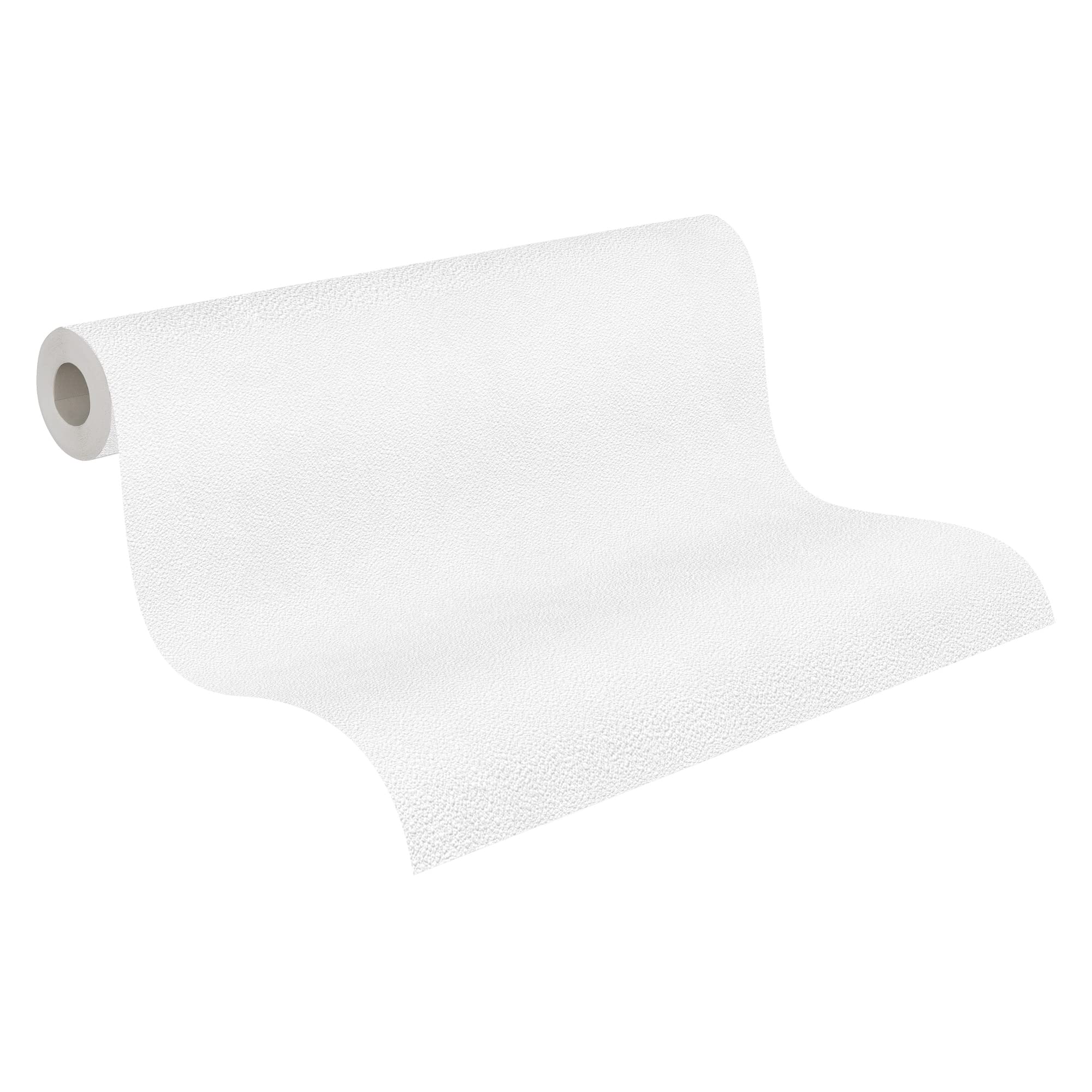 A.S. Création Meisterfleece 307271 30727-1 Paintable Non-Woven Wallpaper 10.05 x 0.53 m Paintable White Made in Germany