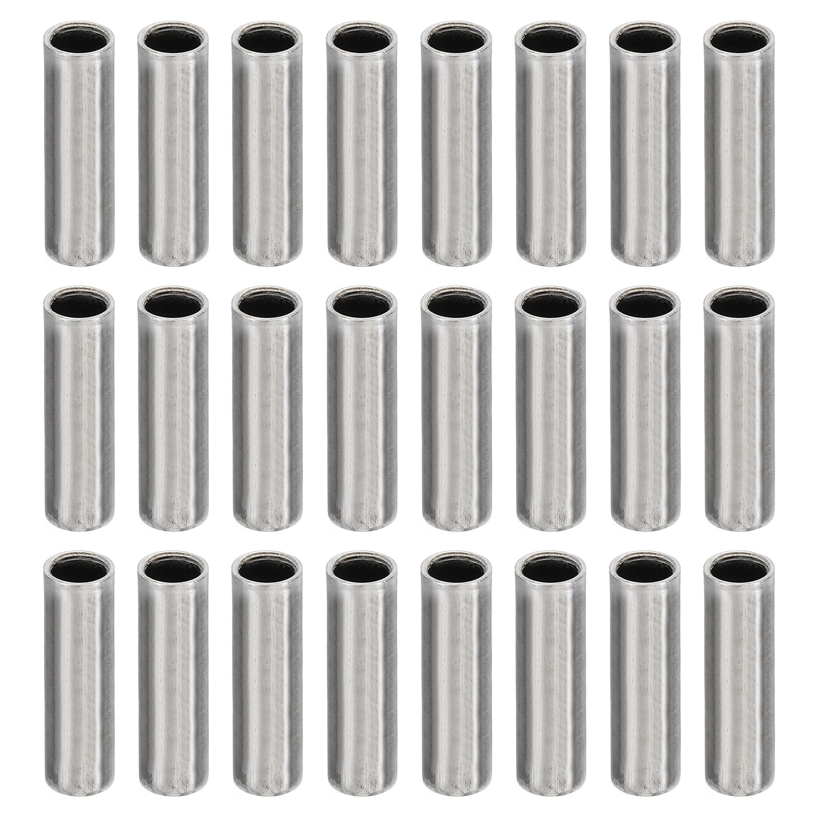 PATIKIL M6 Steel Spacers, 24 Pcs Metal Spacers Steel 6.2mm ID x 8mm OD x 26mm L Carbon Steel Spacer Screw Standoff Round for 1/4in or M6 Screw Bolts