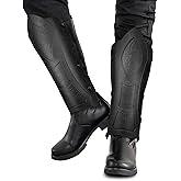 HiiFeuer Medieval Faux Leather Leg Gaiters, Vintage Middle Ages Knight Leg Armor, Mercenary Leg Guards for LARP