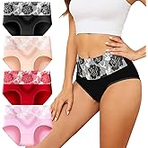MEIDAYAI Womens Underwear Cotton Tummy Control High Waisted Underwear Soft Breathable Full Coverage Panties Multipack