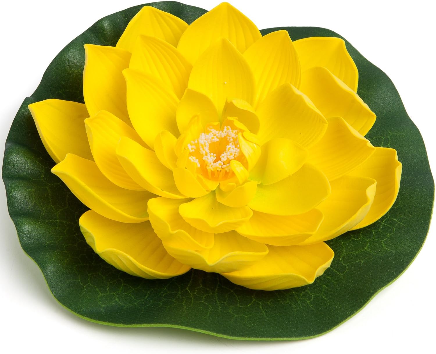 Simply Essentials Best Floating Flowers Set of 6 for Weddings - Pools - Holidays - Aquarium - Wedding Decorations - Hot Tubs - Large - 8 1/2 Inch Each (Yelow)