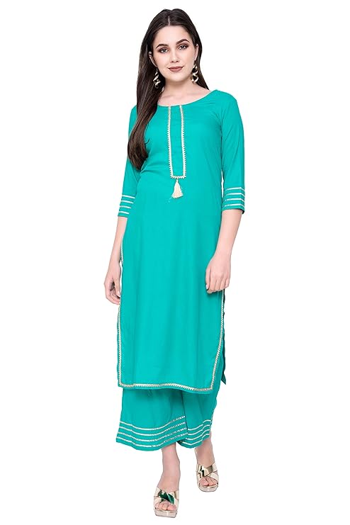 Kurta And Palazoo Set::size-S TO 5XL