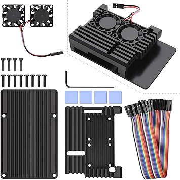 STARTO Raspberry Pi Armo Case para la Caja, la Caja Metal Raspberry Pi 3B + / 3B /