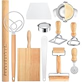 Pasta Making Tools Set, 11 PCS Accessories included,Wooden Pasta Making Kit, for Ravioli, Pasta, Dumplings Lasagna, Pierogi,Cookies