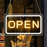16.5"x 9" Super Bright Open Sign, Dimmable Neon Open Signs for Business,Powered by USB with ON/OFF, Light up LED Open Sign forStores, Restaurants Bars Hotel Window