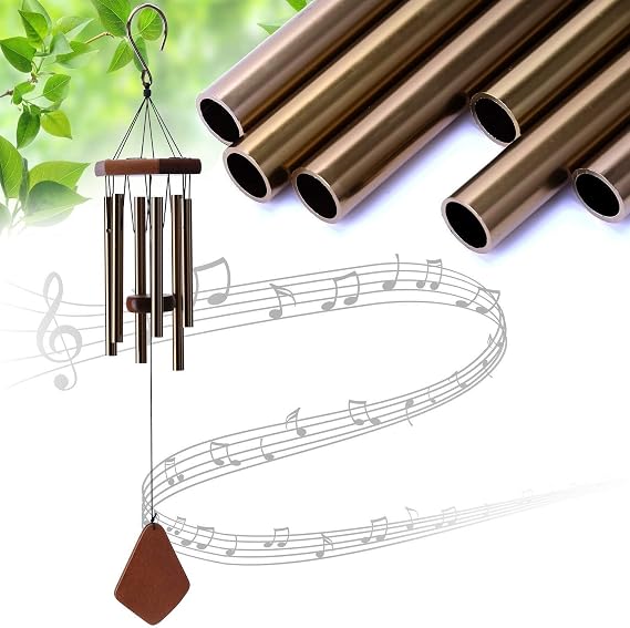 Woodstock Chimes Ivy Garten-Klangspiel – 61 Cm, Eschenholz, 5 Aluminiumrohre, Pentatonische Stimmung