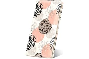 Nipichsha Womens Wallet, RFID Slim Wallets for Women, Thin Ladies Credit Card Holder Wallet, Cute Leather Bifold Clutch Billfold with 11 Card Slots & ID Window (Boho Leopard Print)