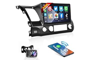 Podofo Car Stereo for Honda Civic 2006-2011 Wireless Apple Carplay Android Auto 2G+32G Android Touchscreen Radio with GPS Blu