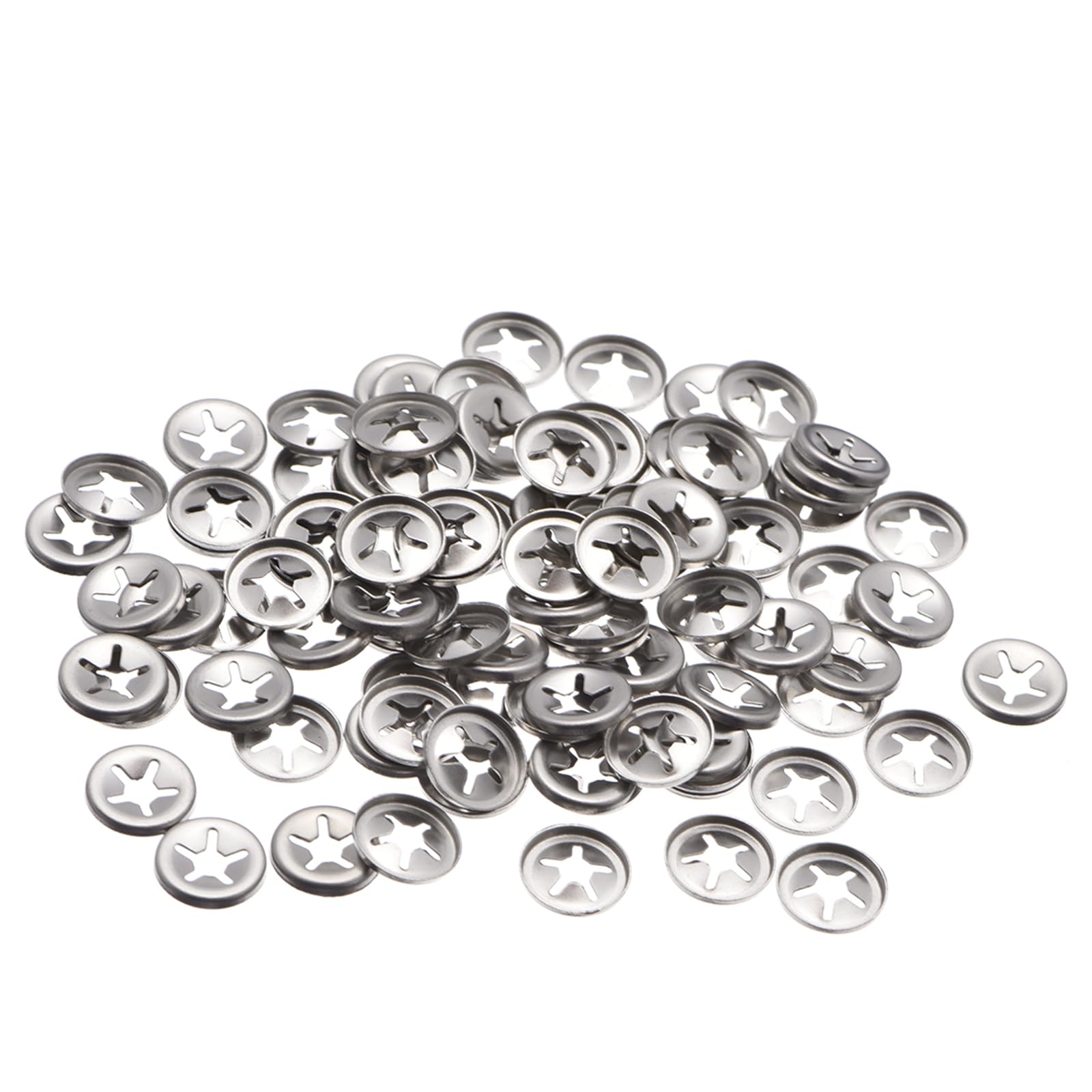 Kozelo 100pcs Internal Tooth Star Locking Washer - [5mmID x 12mmmmOD] for Shock Absorption of Mechanical Equipment Quick Speed Locking Washers, Stainless Steel — image 1