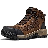 KEEN Utility Men's Skokie Hiker Style Mid Height Composite Toe 90 Degree Waterproof Work Boots, Dark Earth/Black, 11.5 D