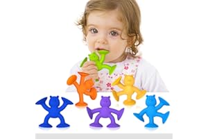 GUIBOLA Baby Bath Toys Suction Cup Toys for Kids No Hole Bath Toys for Kids Ages 1-3 Toddler Bath Toys Connect Build Create Travel Toys Suction Toys Bathtub Toys ( 6 Pcs )
