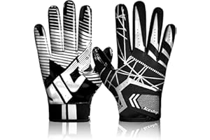 ACESHIP Football Gloves Adult Football Receiver Gloves,Enhanced Performance Football Gloves and High Grip Football Gloves for Adult and Kids