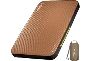 LOSTHORIZON 4.5” Thick Self Inflating Sleeping Pad with Solid Foam, Camping Mattress with Air Pump, Portable Roll Up Bed, Inflatable Outdoor Mat for Rooftop Tent Car Truck Van, 4 Season