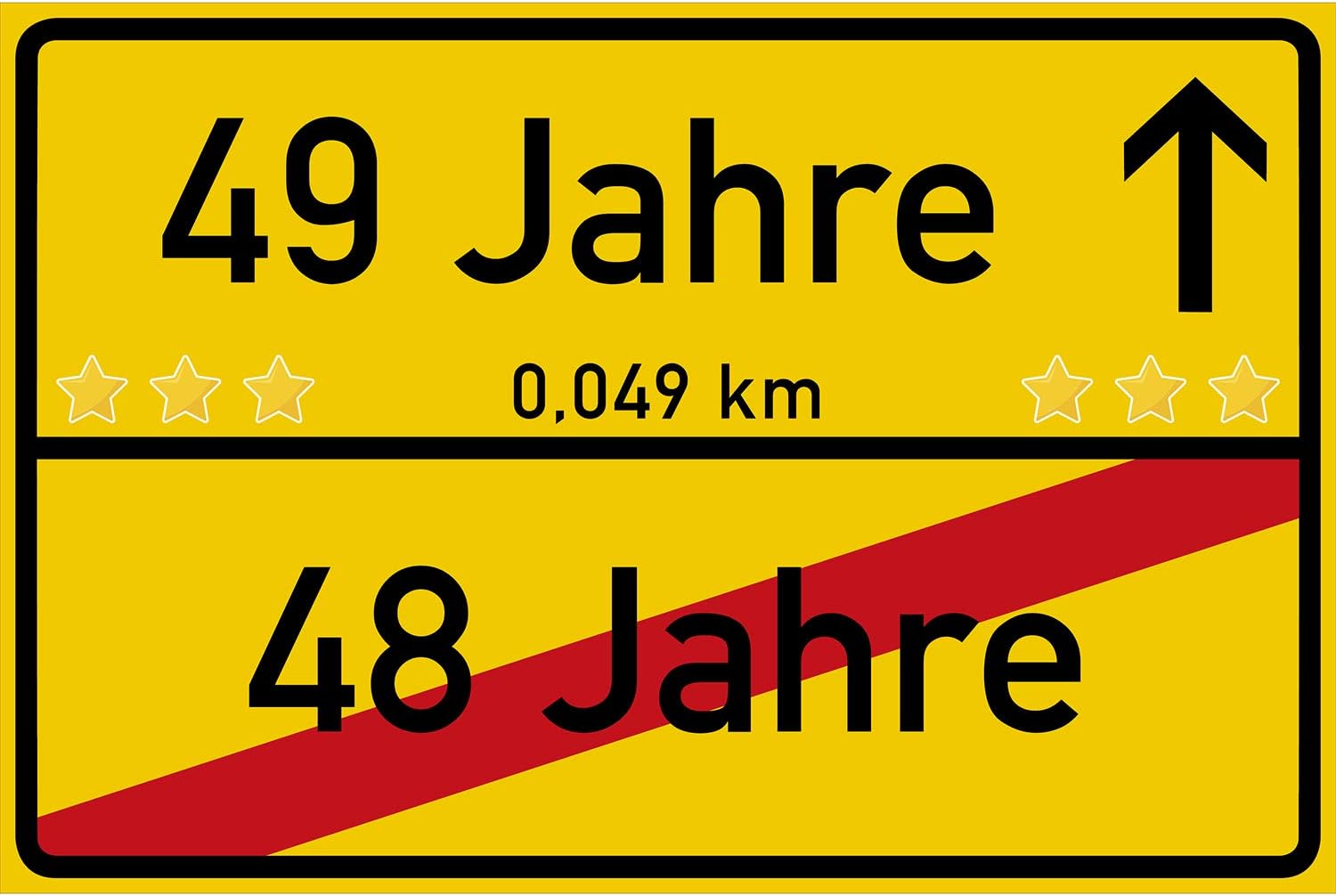 vanva 49 Jahre Ortsschild 49. Geburtstag Dekoration Schild Freund