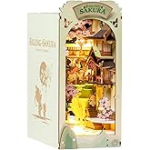 Rolife DIY Book Nook Kit Falling Sakura, DIY Miniature Booknook Kit Creative Decorative Bookend Bookshelf Insert 3D Puzzle for Adults, Halloween/Christmas Decorations/Gifts for Adults (Falling Sakura)