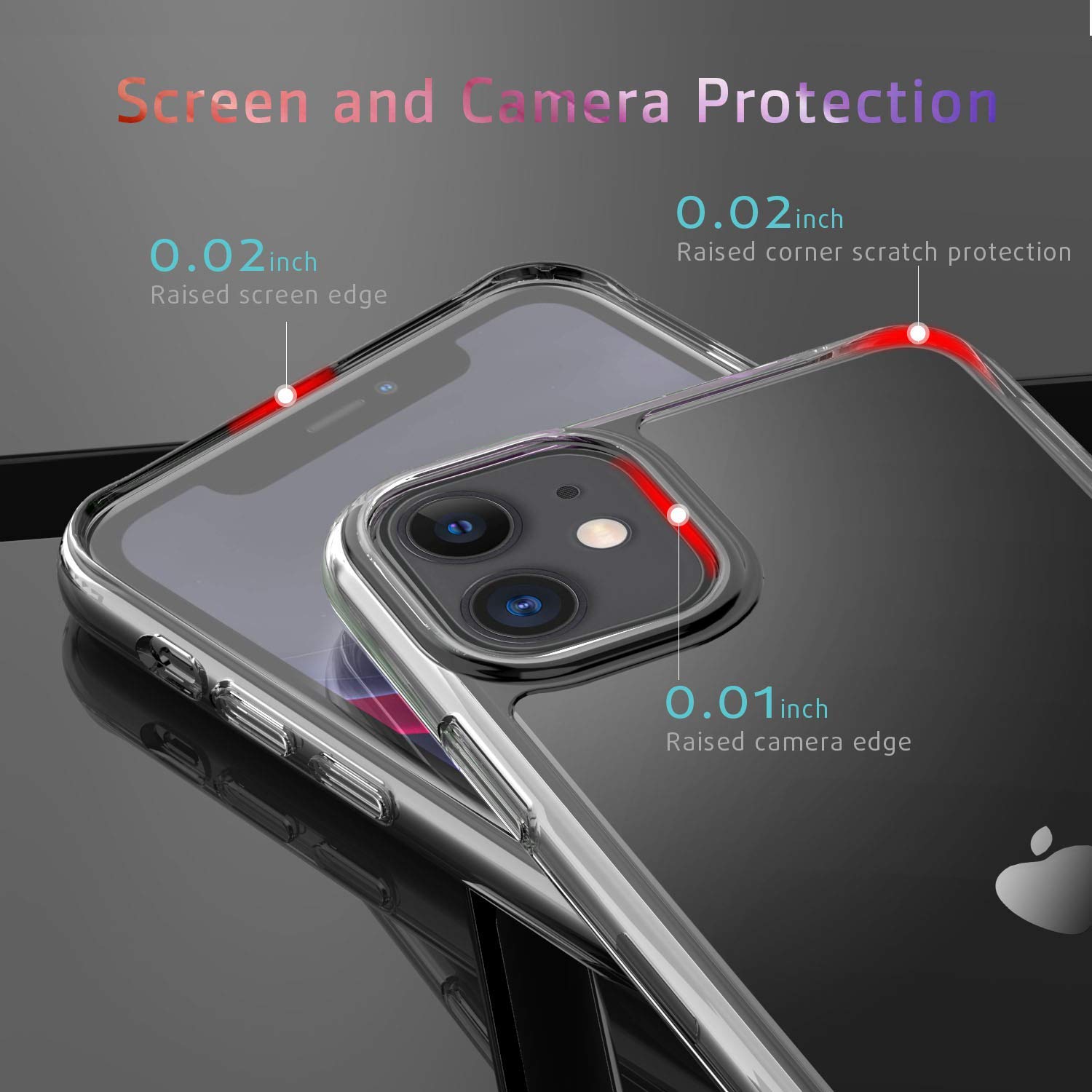 iPhone 11 Case, Supwall 9H Tempered Glass Shock Absorption Anti-Scratch Mimics The Glass Back of iPhone Support Wireless Charging Cover for iPhone 11 Crystal Clear 6.1 inch (Clear)