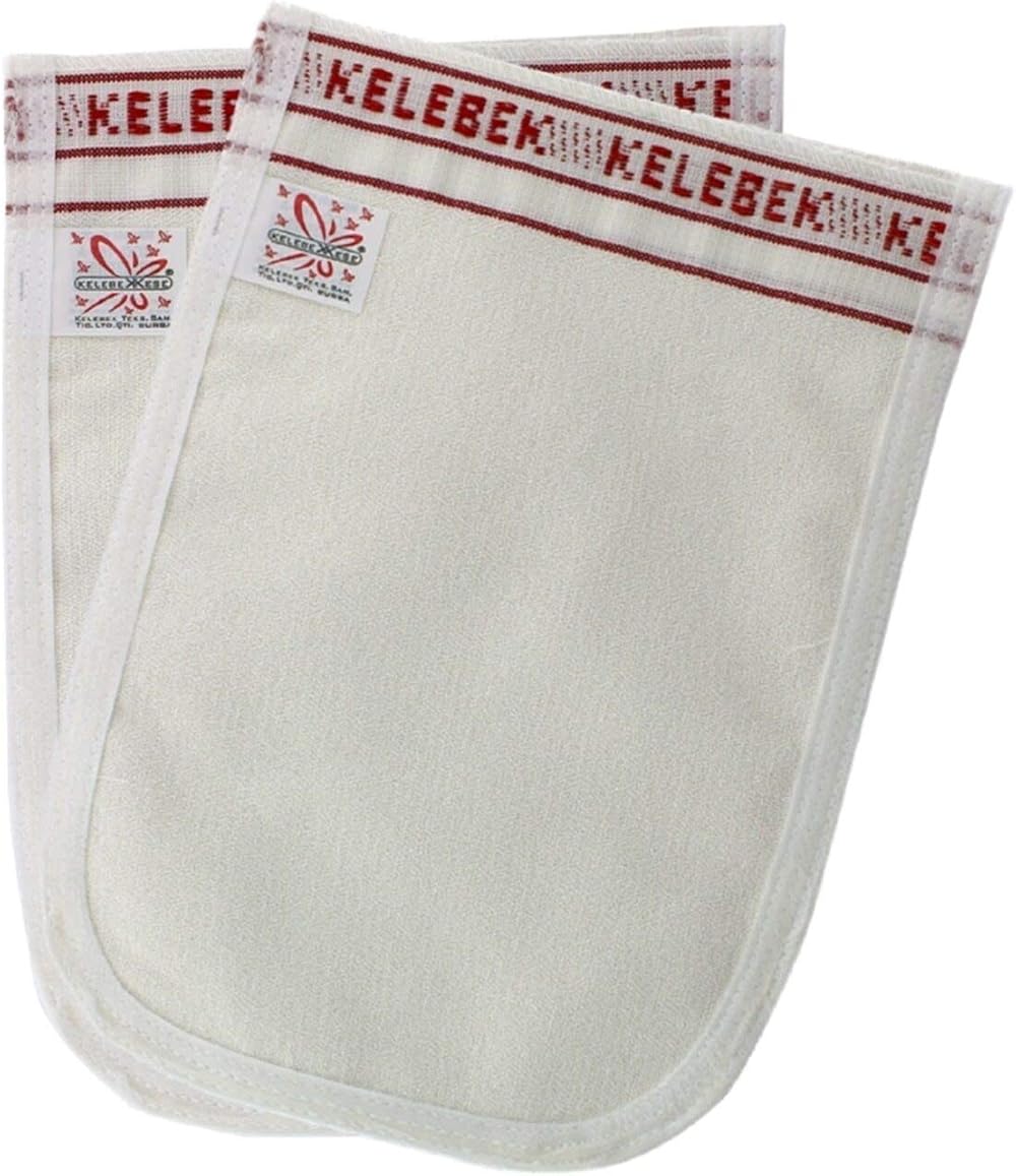 Kelebek Kese Turkish Hamam Bath Mitt 2 Pack Exfoliating Body Scrub Gloves