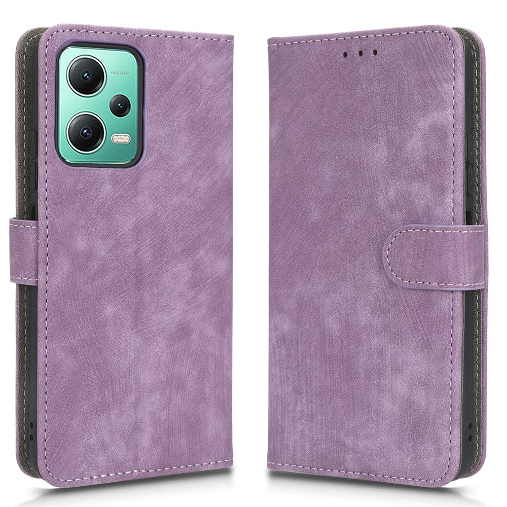 XINNI RFID Protective Phone Case for Xiaomi Poco X5 5G, PU/TPU Flip Leather Shockproof Cover, Purple — image 1