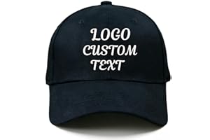 YBDLLE Custom Hat, Casquette Personnalisée, Custom Hats for Men Embroidered Baseball Cap with Name or Logo, Adjustable Cotton