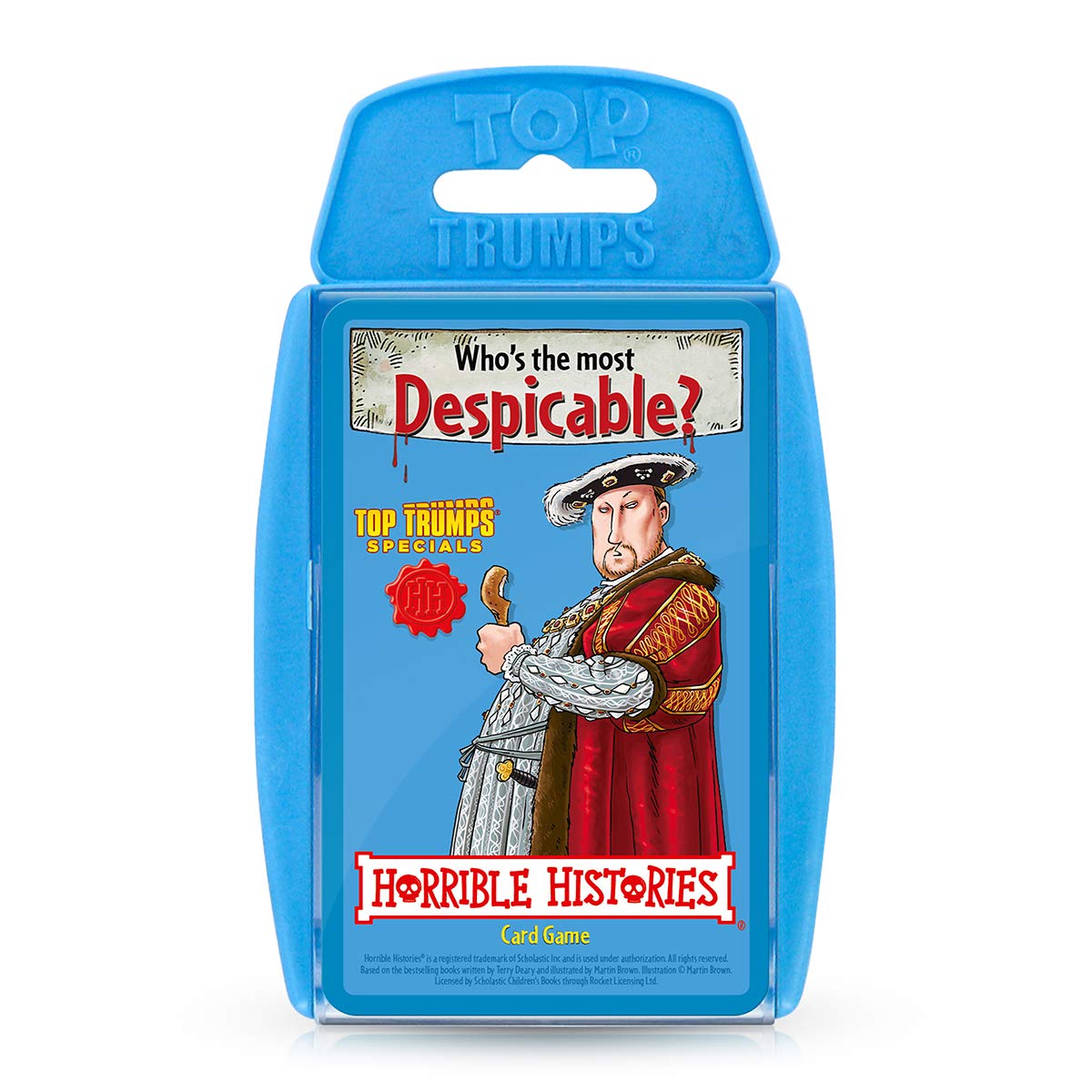 Top Trumps Horrible Histories Specials Card Game, play with history’s most despicable from King Henry VIII, Cleopatra VII and Alexander the Great, gift for ages 6 plus
