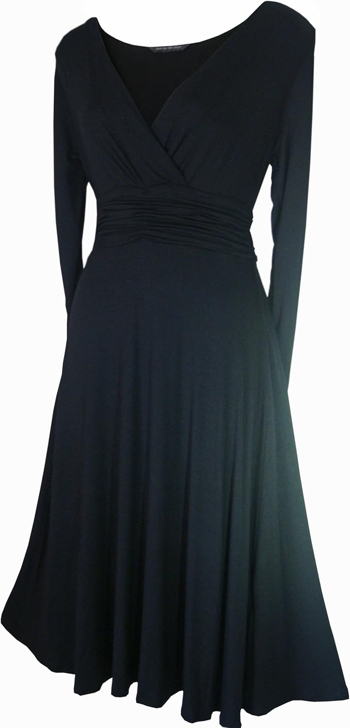 Black Evening/Formal/Party/Cocktail Dress with 3/4 Length Sleeves Sizes