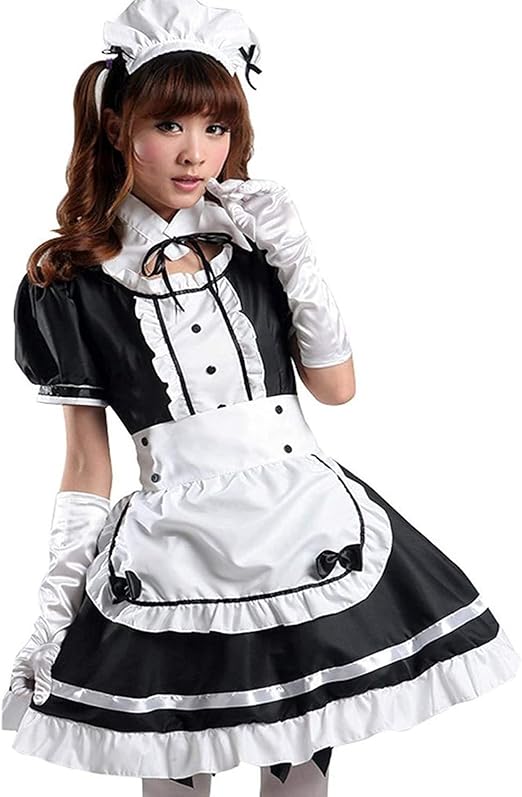 French Maid Kostüm Set - Niedliches Dienstmädchen Outfit Für Cosplay Und Halloween