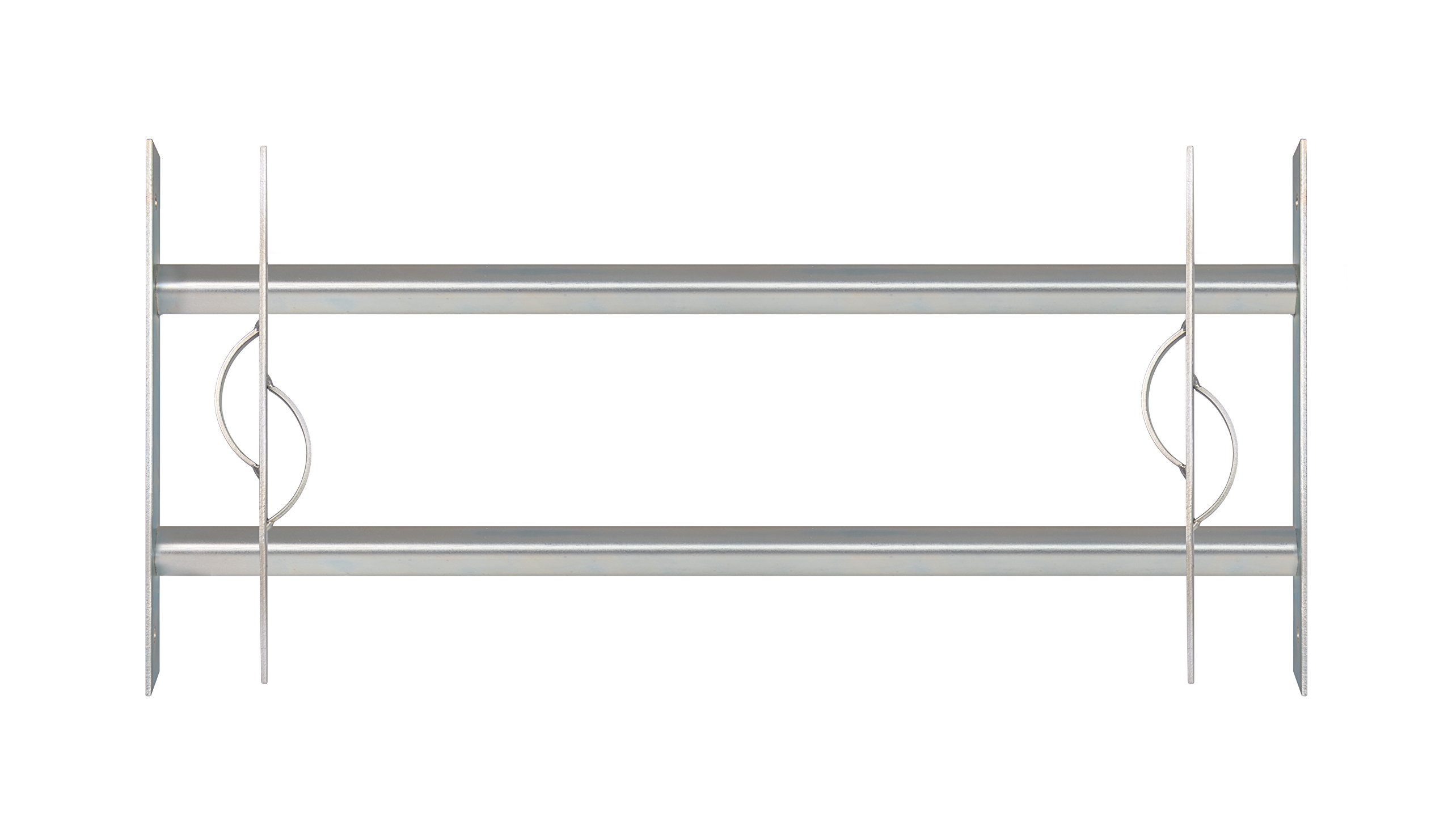 Alberts Secorino Style 563592 Window Grille Extendable for Exterior Windows, Burglary Protection Grille, Galvanised Blue Galvanised, 300 x 700-1050 mm