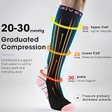 Calves Kelson 2 Pairs Compression Socks 20-30 mmHg Knee High Women Men view 2