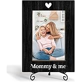 Zgogy Mommy And Me Picture Frame 4x6, Photo Gift For Women Mom, Wooden Photo Frame With Stand Birthday Gifts For Women, Display Frame Desk Decor Home Decor(Vertical) -14