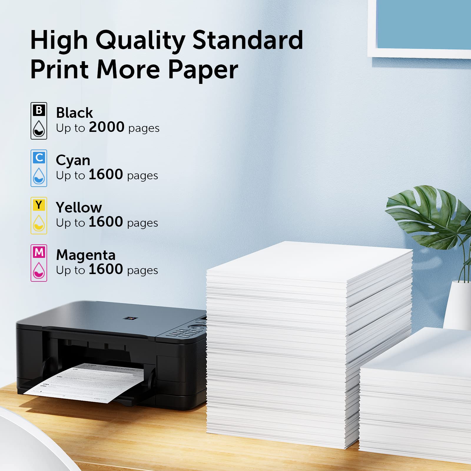 OSIR 962XL Ink Cartridges Combo Pack Compatible for HP Ink 962 962 XL Black and Color High Yield Work with HP OfficeJet Pro 9010 Series Ink Cartridges 9015 9020 9018 9025 Printers (4 Pack)