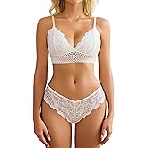 Avidlove Lingerie Set for Women Sexy Lace Bra and Panty Sets 2 Piece Lace Bralette Set