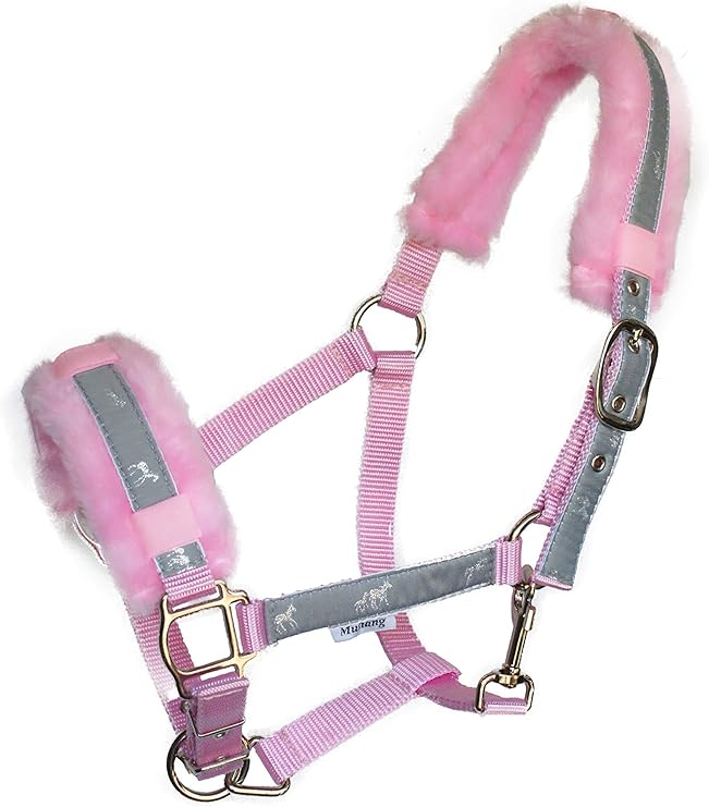 EJP Elegantes Halfter mit Doppelte Regulierung Gepolstert mit Kunstfell