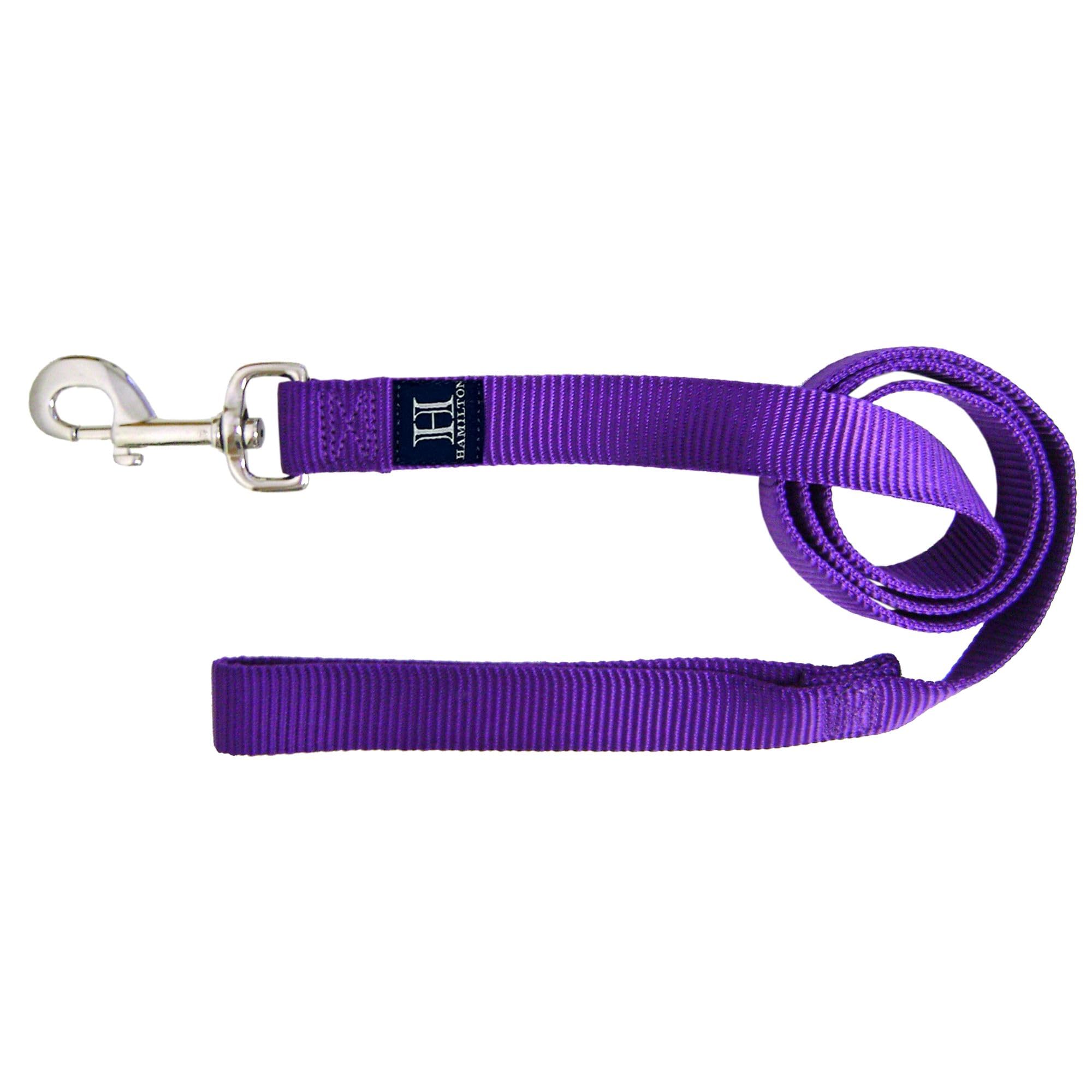 Hamilton Single Thick Nylon Dog Lead, 1-Inch by 6-Feet, Purple