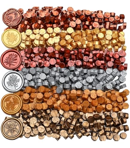 PATIKIL Wax Seal Beads - 360 Pack, Black Octagon Beads For Sealing Letters & Invitations