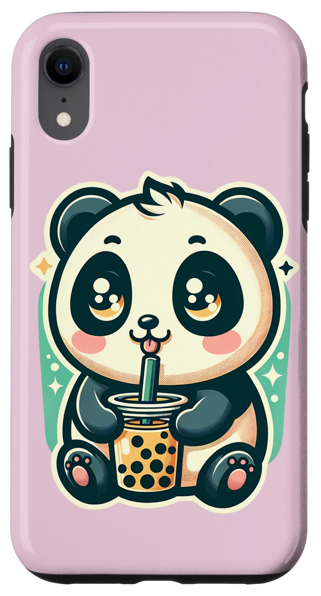 iPhone XR Panda Kawaii Boba Bubble Tea Cute Anime For Kids Case