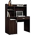 Sauder Beginnings Transitional Desk with Hutch, Cinnamon Cherry finish