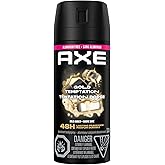 AXE Gold Temptation Deodorant Body Spray for long-lasting odour protection, Gold Amber, Aluminum-free Deodorant, 113g