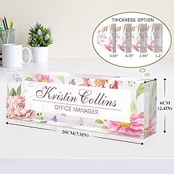 Custom Name Plate for Desk, Acrylic Office Decor